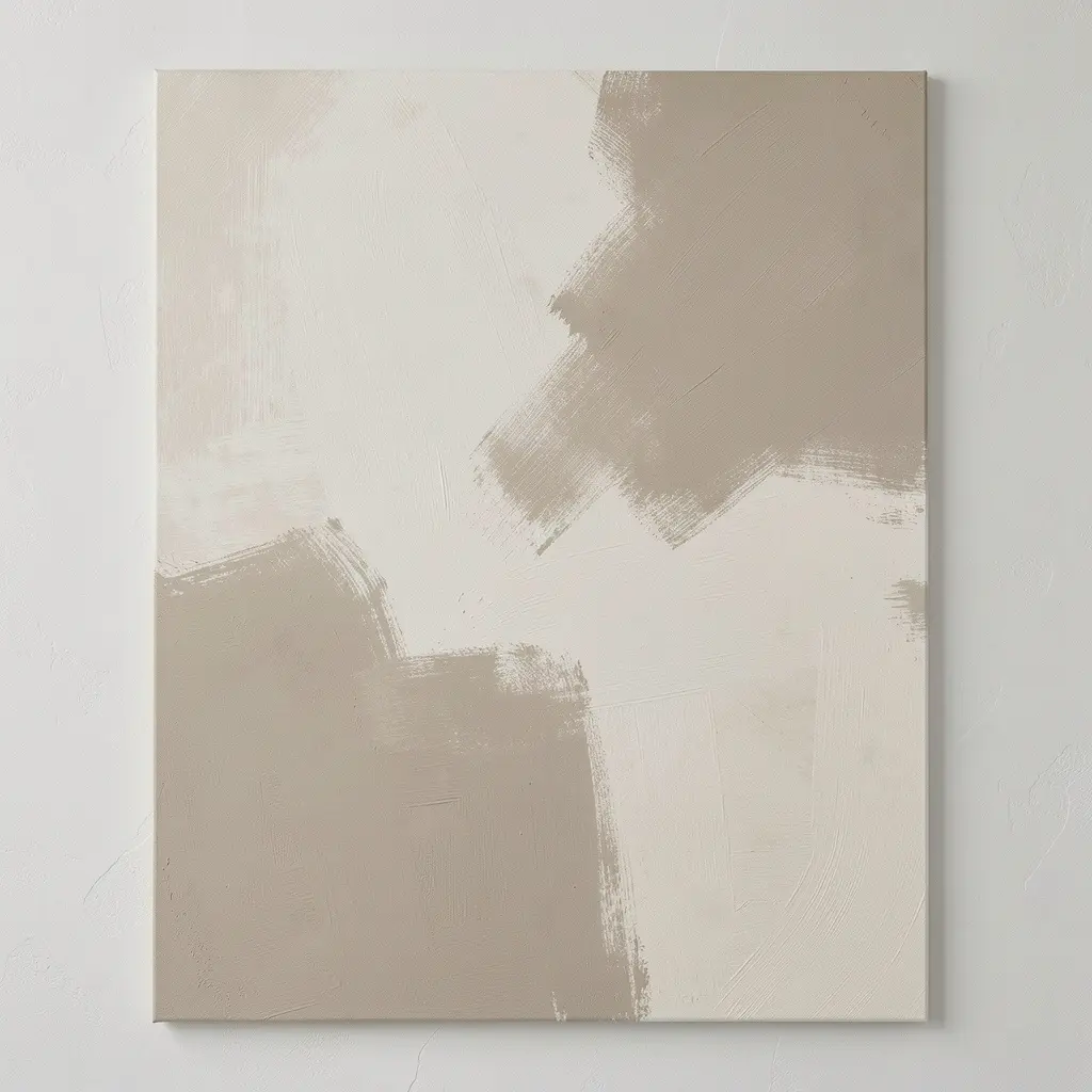 Abstract wall art with neutral tones